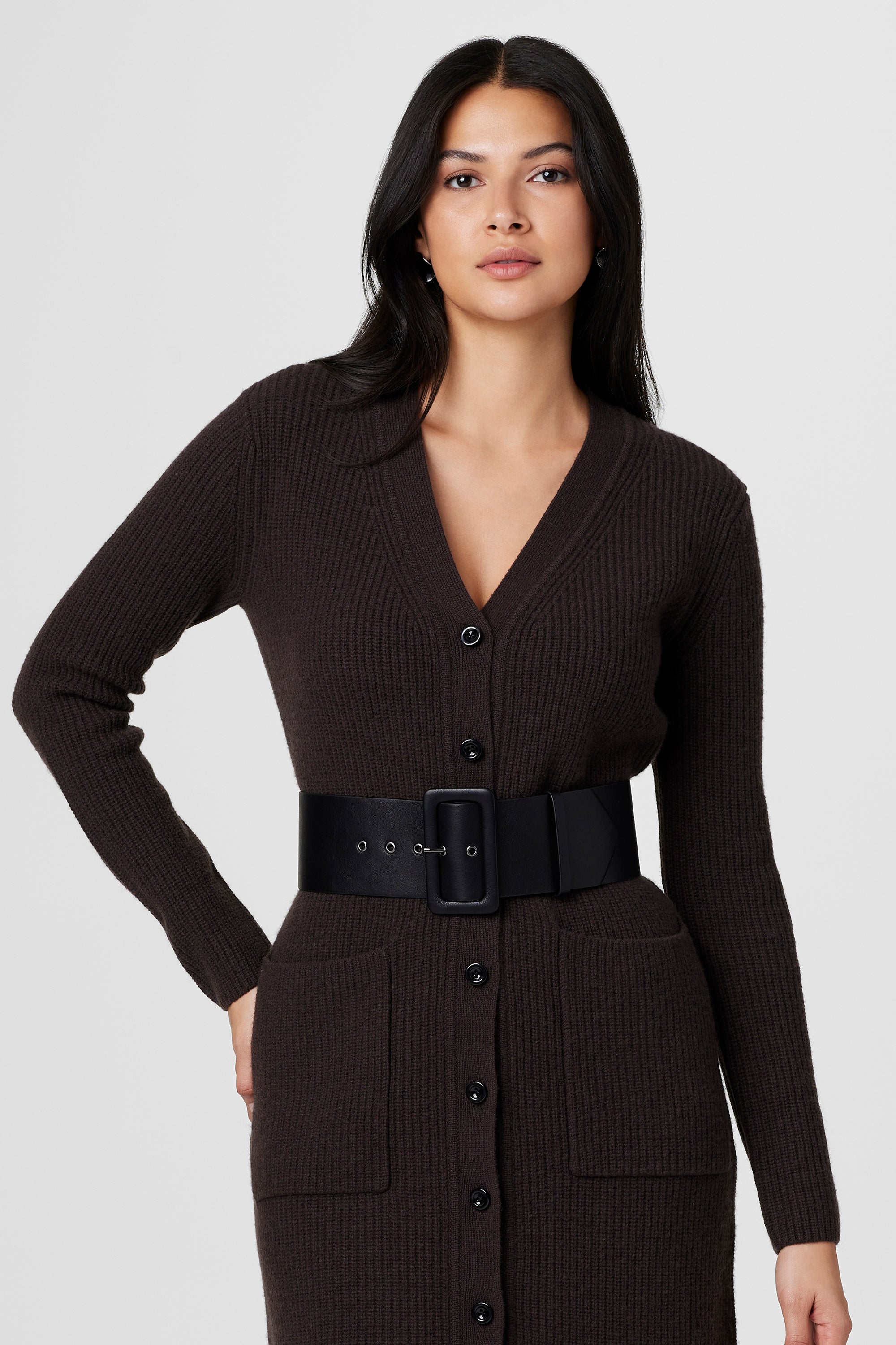 Sasha 3" Wide Vegan Leather Belt - Toccin