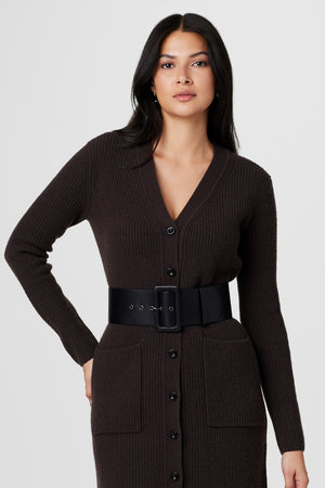 Sasha 3" Wide Vegan Leather Belt - Toccin