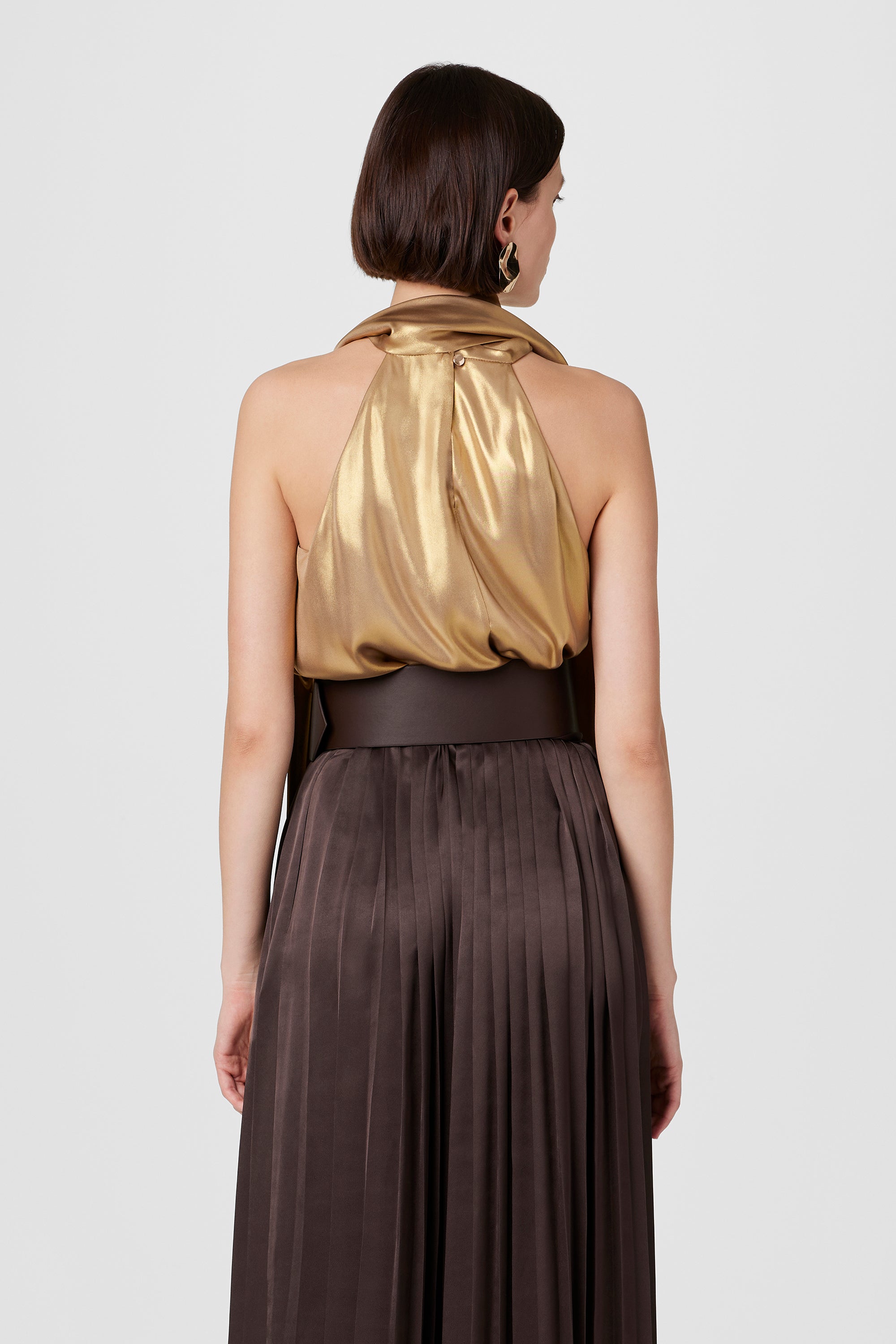 Hattie Sleeveless Metallic Blouse - Toccin