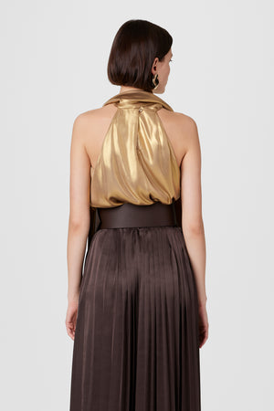 Hattie Sleeveless Metallic Blouse - Toccin