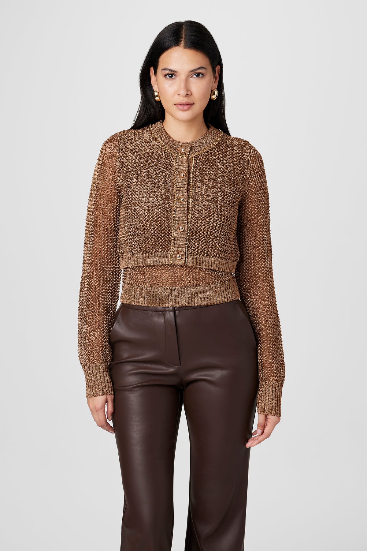 Maisie Crochet Metalic Cardigan - Toccin