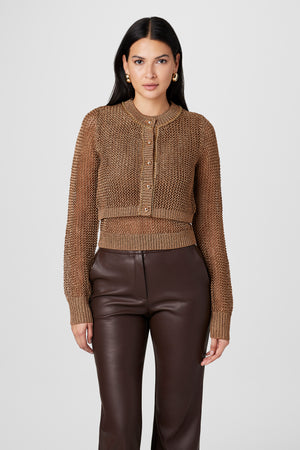 Maisie Crochet Metalic Cardigan - Toccin