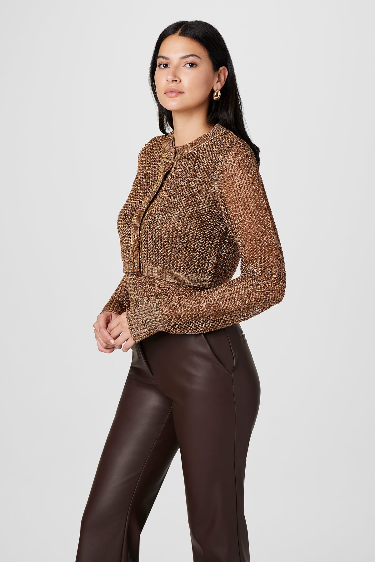 Maisie Crochet Metalic Cardigan - Toccin