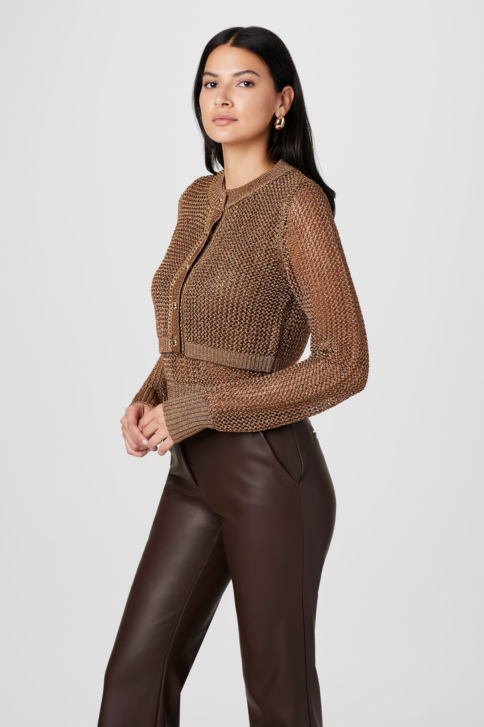 Maisie Crochet Metalic Cardigan - Toccin