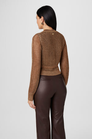 Maisie Crochet Metalic Cardigan - Toccin