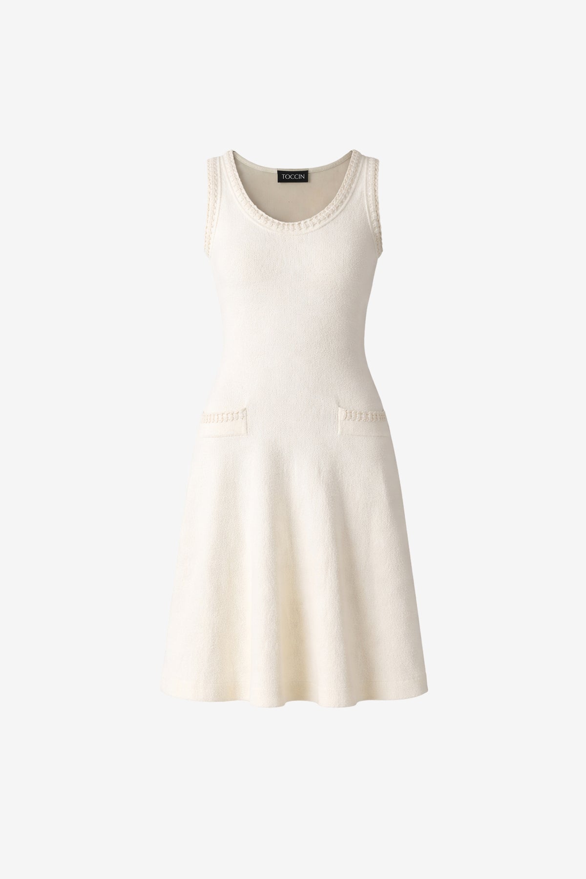LUELLA SCOOP NECK FIT AND FLARE DRESS