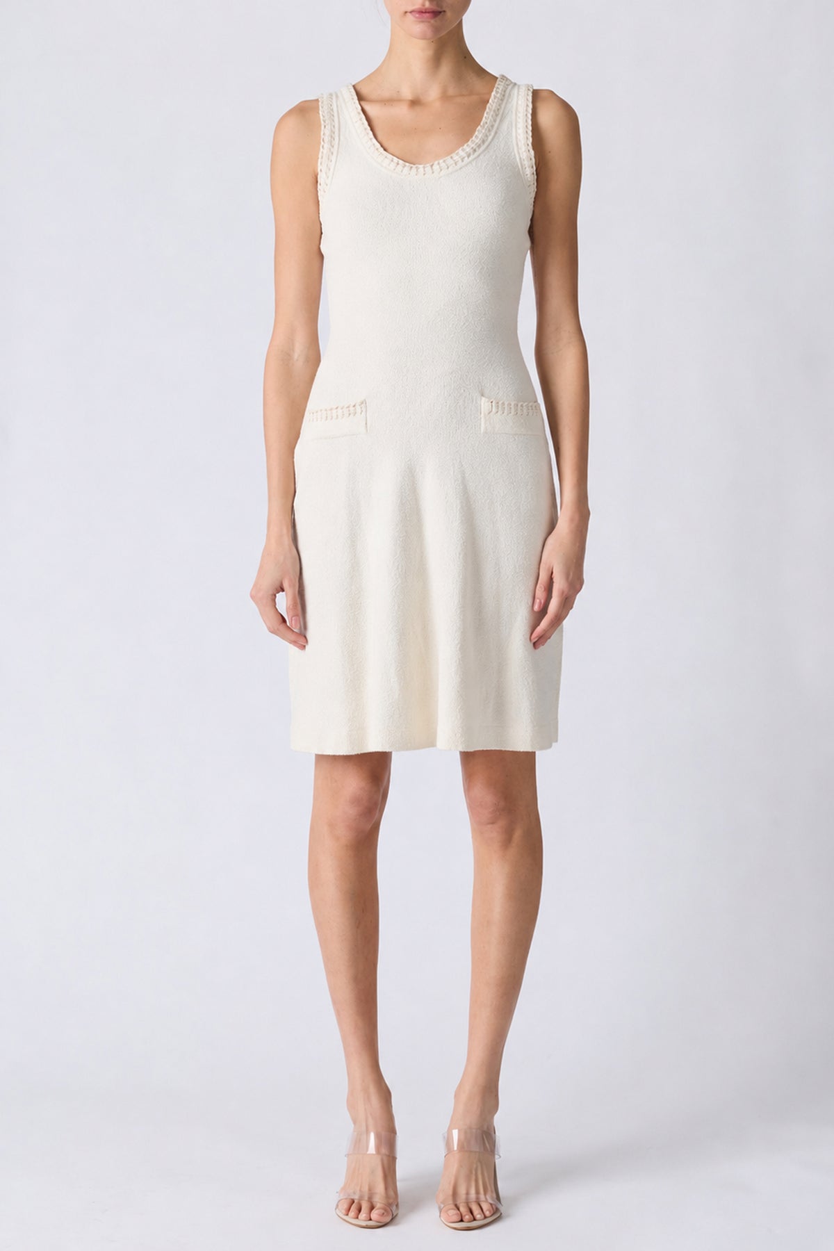 LUELLA SCOOP NECK FIT AND FLARE DRESS