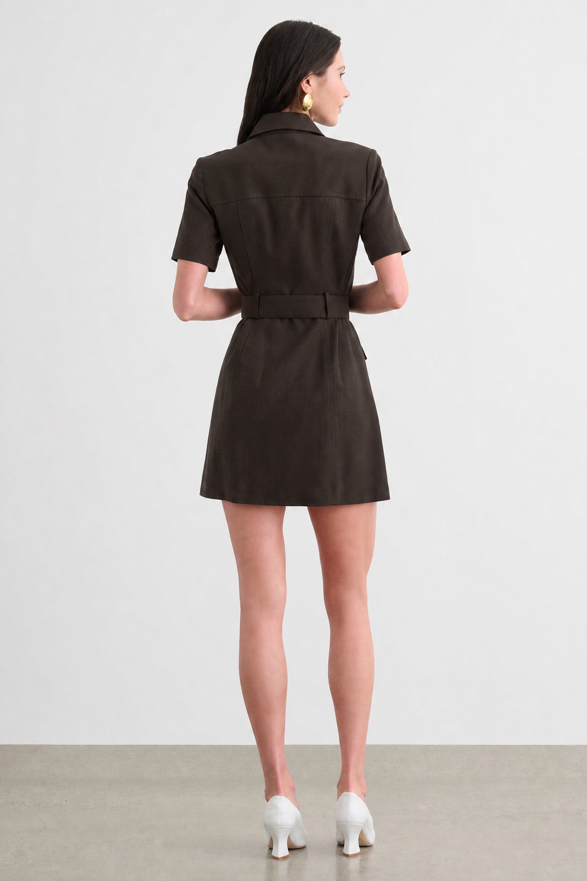 LYDIA SHORT SLEEVE SNAP FRONT DRESS