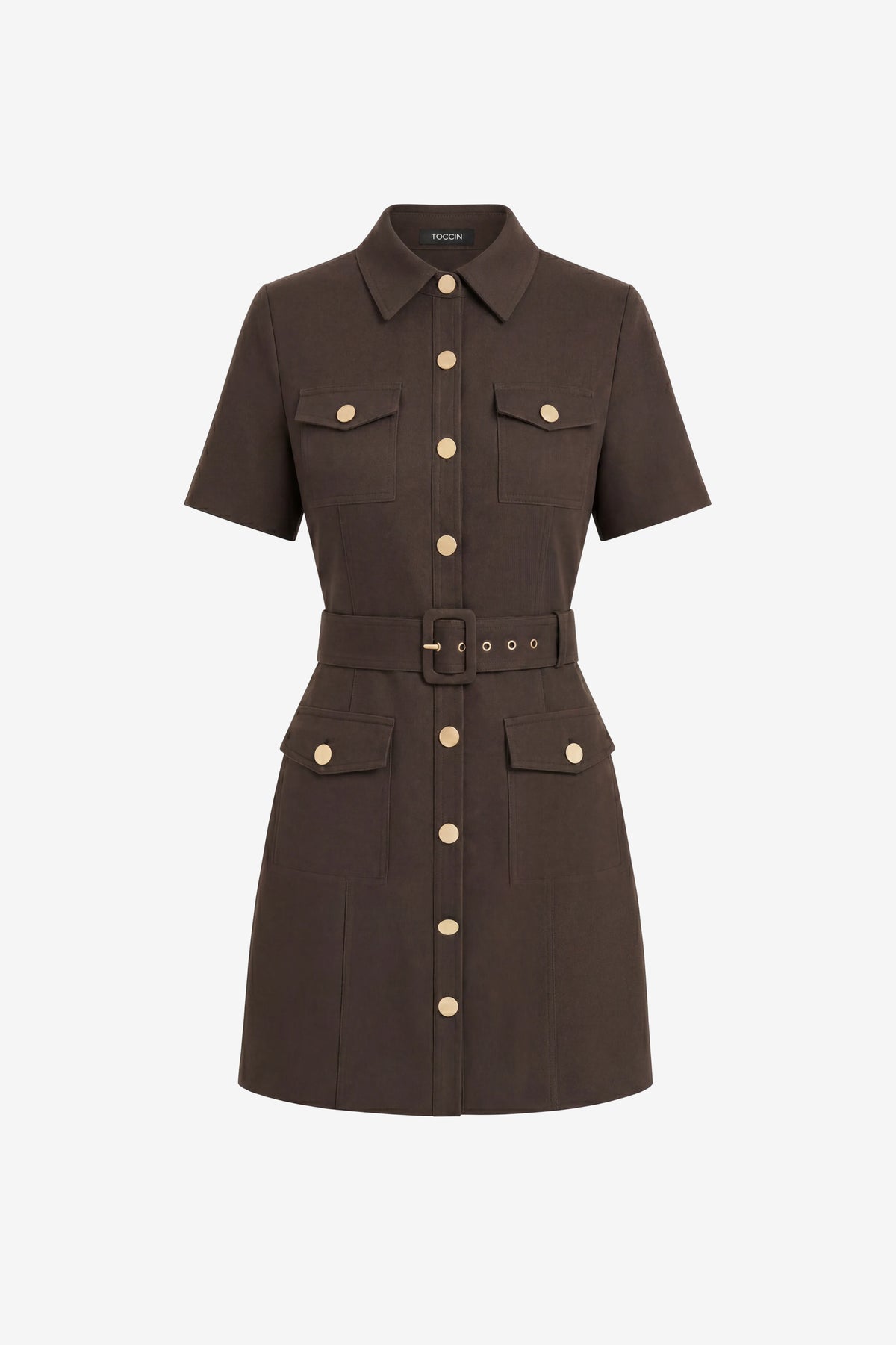 LYDIA SHORT SLEEVE SNAP FRONT DRESS