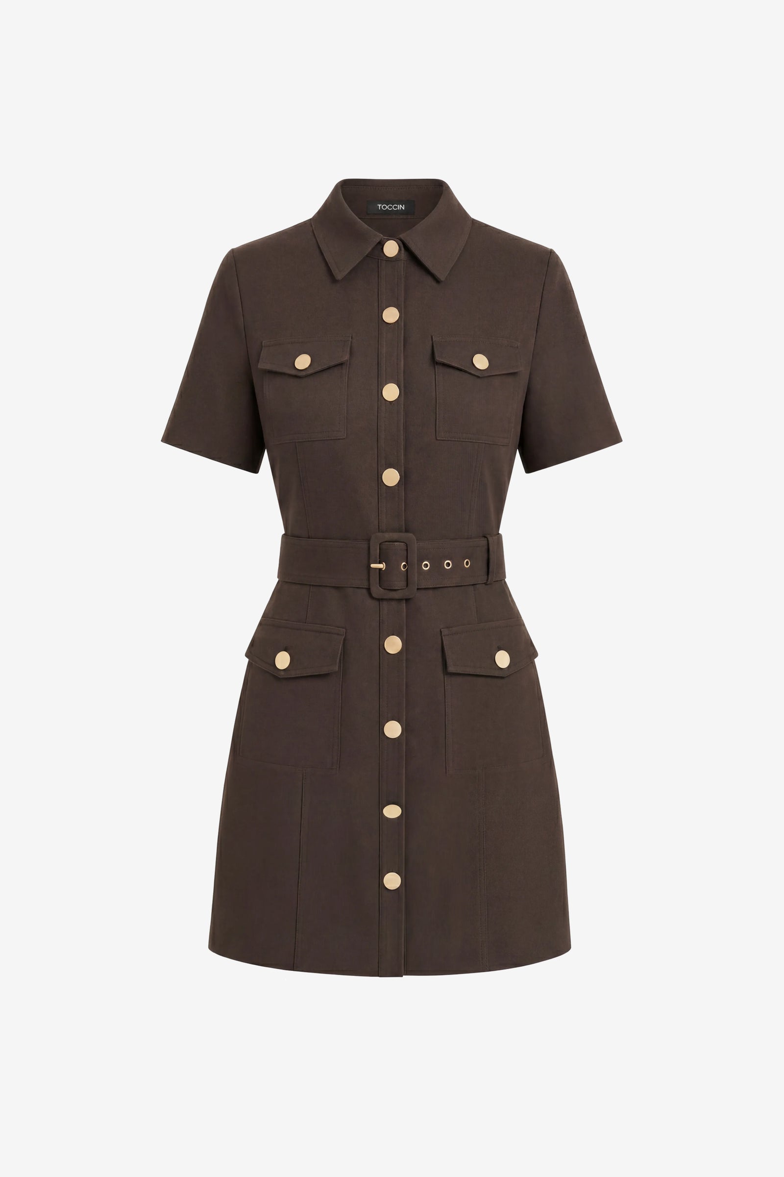 LYDIA SHORT SLEEVE SNAP FRONT DRESS