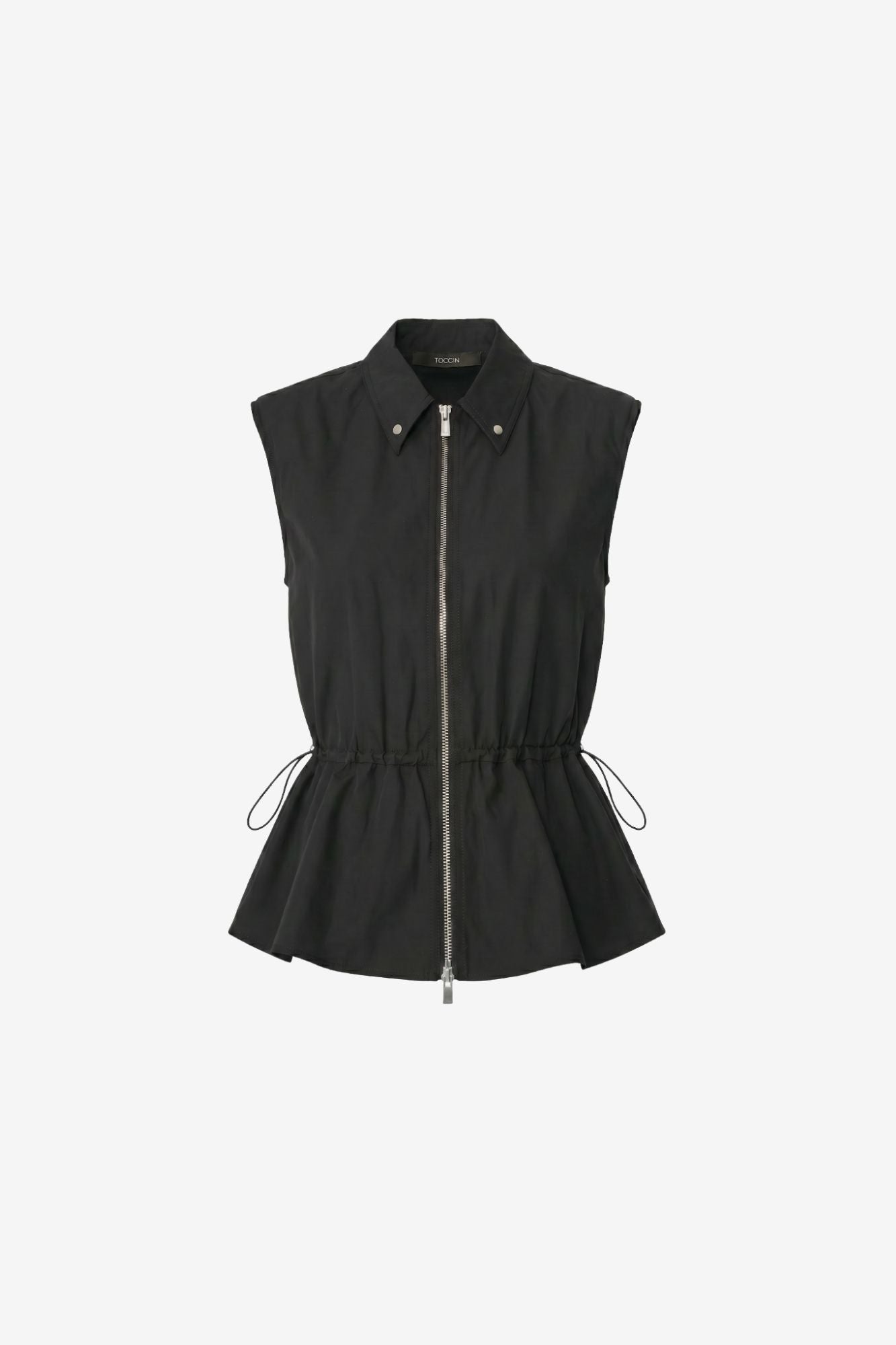 LYRA ZIP-FRONT SLEEVELESS TOP