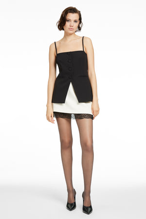 LELAND LACE COMBO MINI SKIRT - Toccin