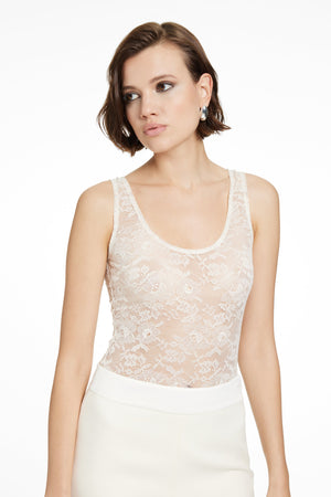 LILA SCOOP NECK TANK BODYSUIT - Toccin