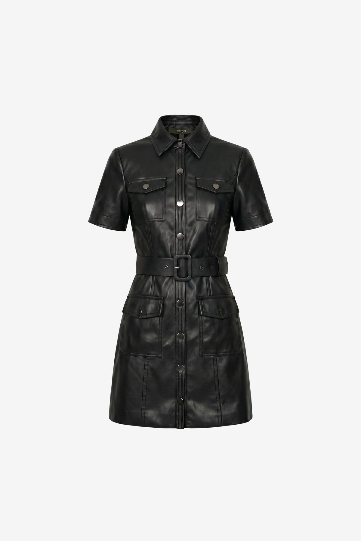 Toccin | Lydia Short Sleeve Snap Front Dress