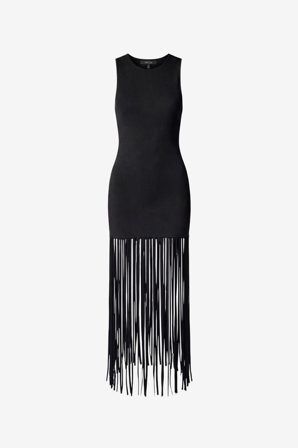 MARGAUX RACER MINI DRESS WITH FRINGE
