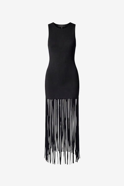 MARGAUX RACER MINI DRESS WITH FRINGE MARGAUX RACER MINI DRESS WITH FRINGE