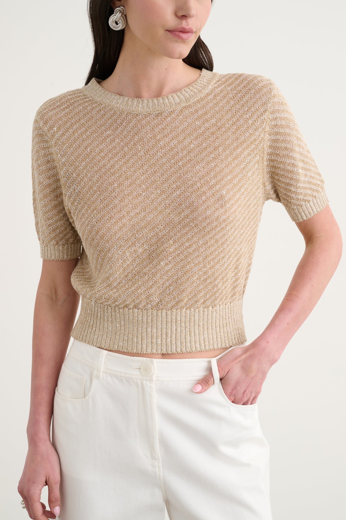 MERRYN SHORT SLEEVE SWEATER - Toccin