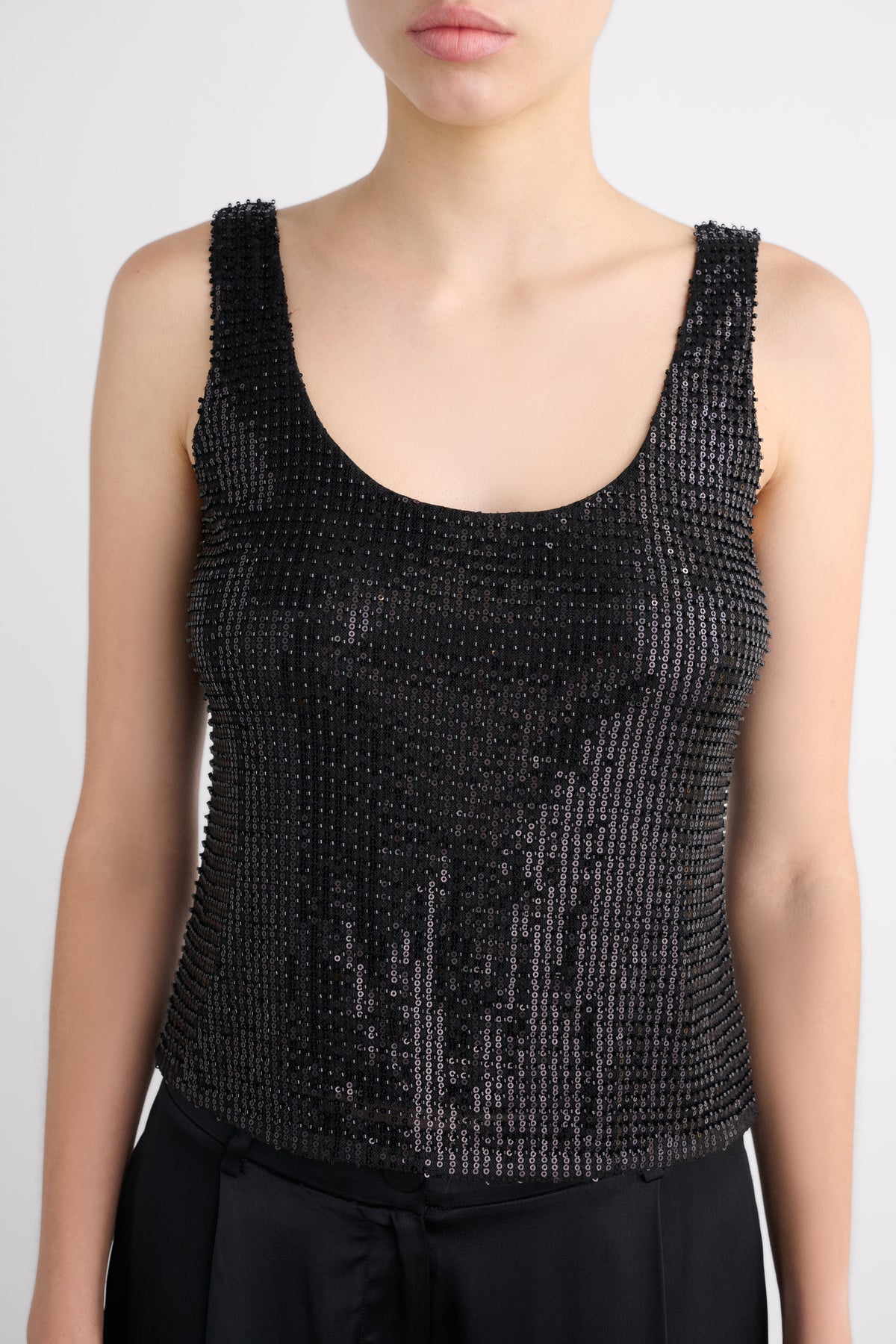 MOIRA SCOOP NECK TANK - Toccin