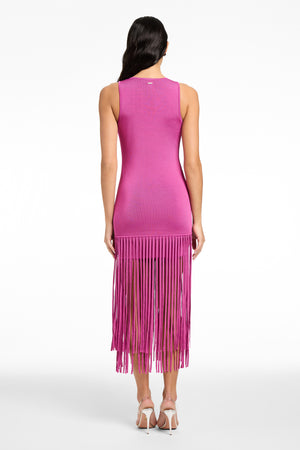 MARGAUX MINI DRESS WITH FRINGE - Toccin