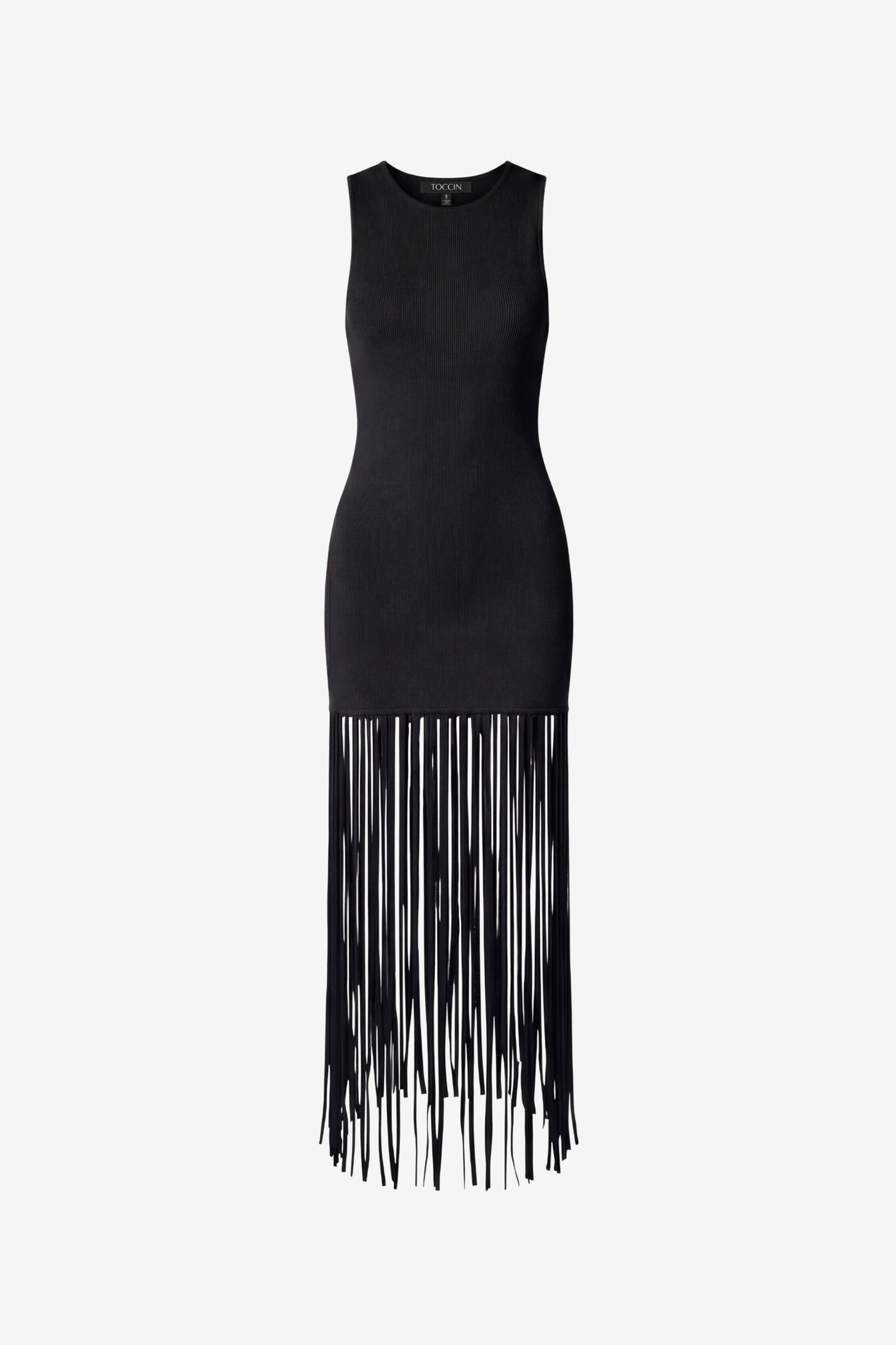 MARGAUX RACER MINI DRESS WITH FRINGE