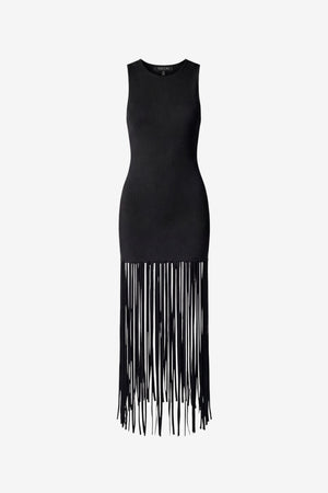 MARGAUX RACER MINI DRESS WITH FRINGE