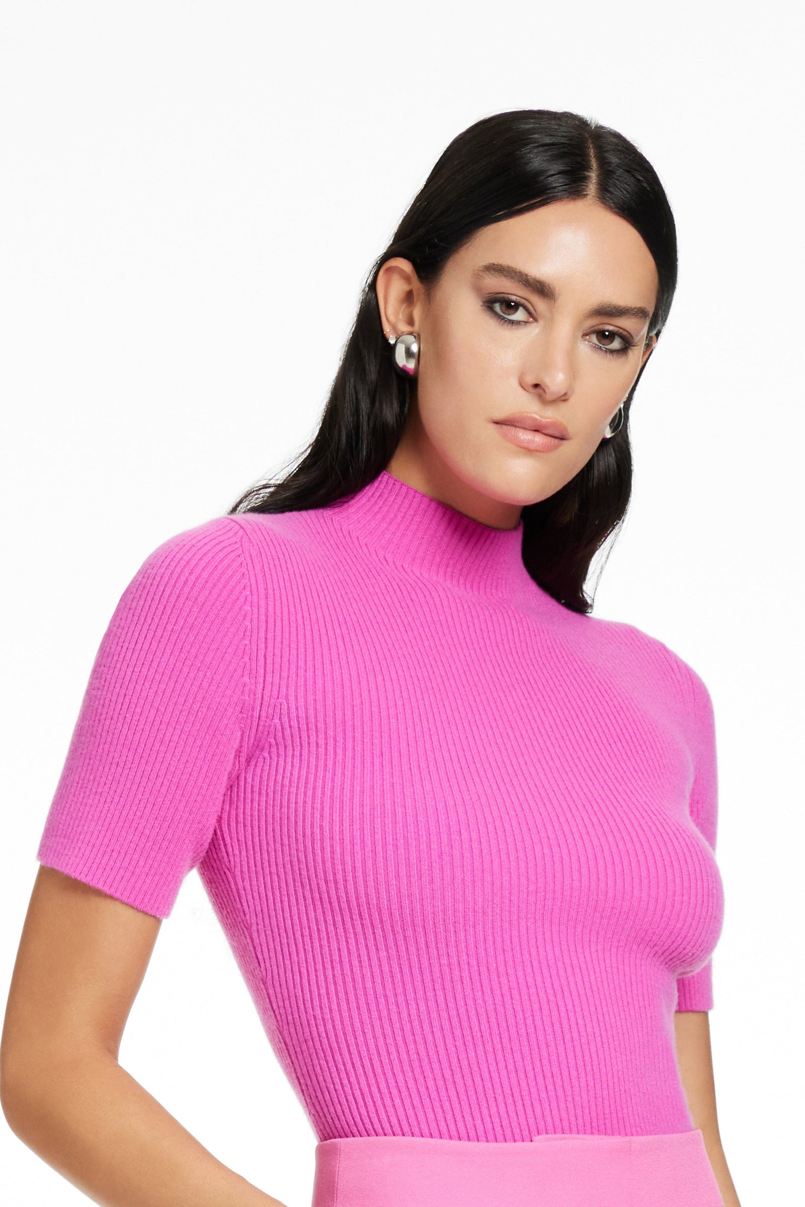 MELANIE SHORT SLEEVE MOCK NECK BODYSUIT - Toccin