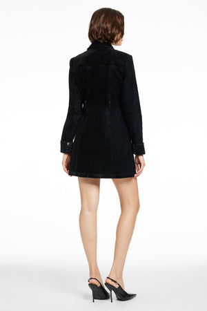 MERCER LONG SLEEVE COLLARED BUTTON-FRONT DRESS - Toccin