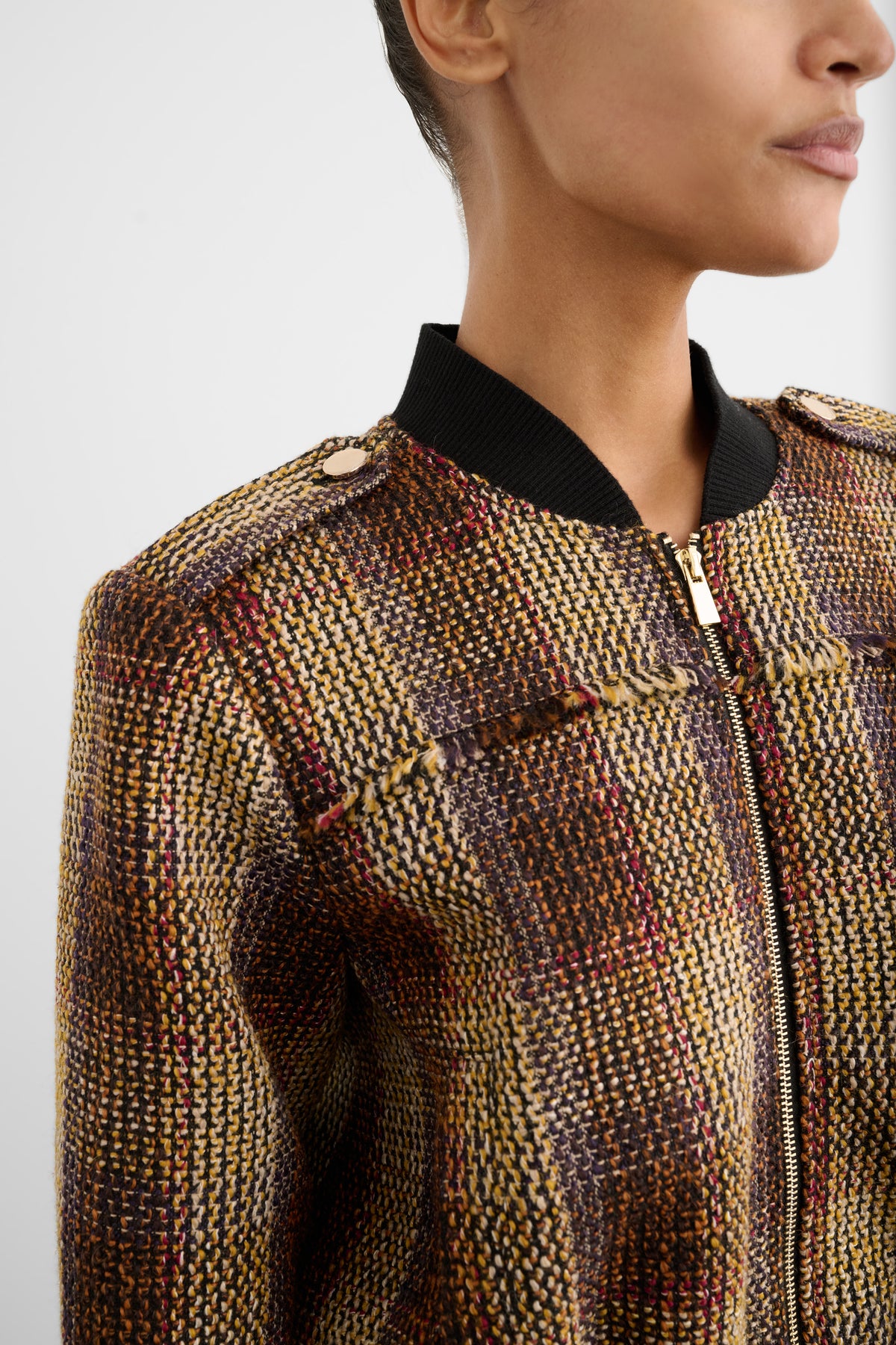 PIERCE BOMBER JACKET WITH FRINGE DETAIL