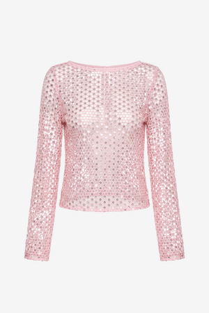 PRIMROSE BOAT NECK FLARED SLEEVE TOP - Toccin