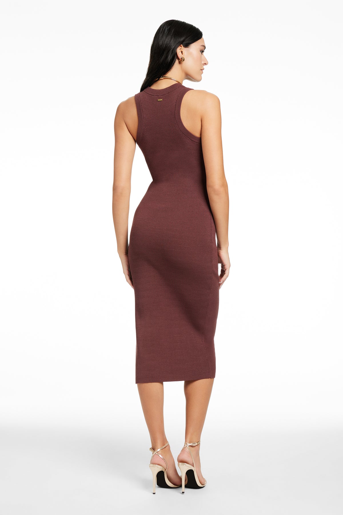 PIPER SLEEVELESS TIE-FRONT MIDI DRESS - Toccin