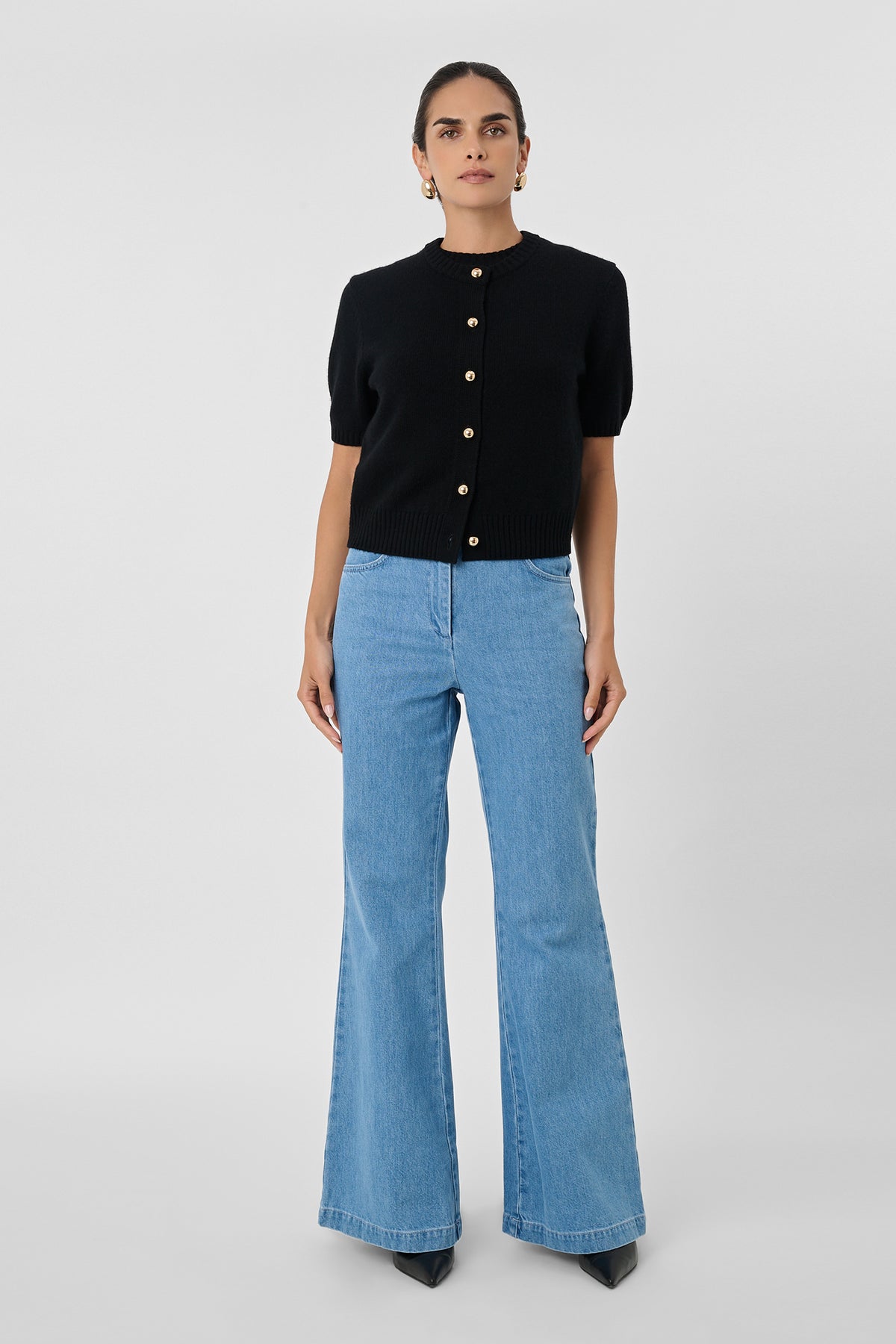 PIPPA SHORT SLEEVE CARDIGAN - Toccin