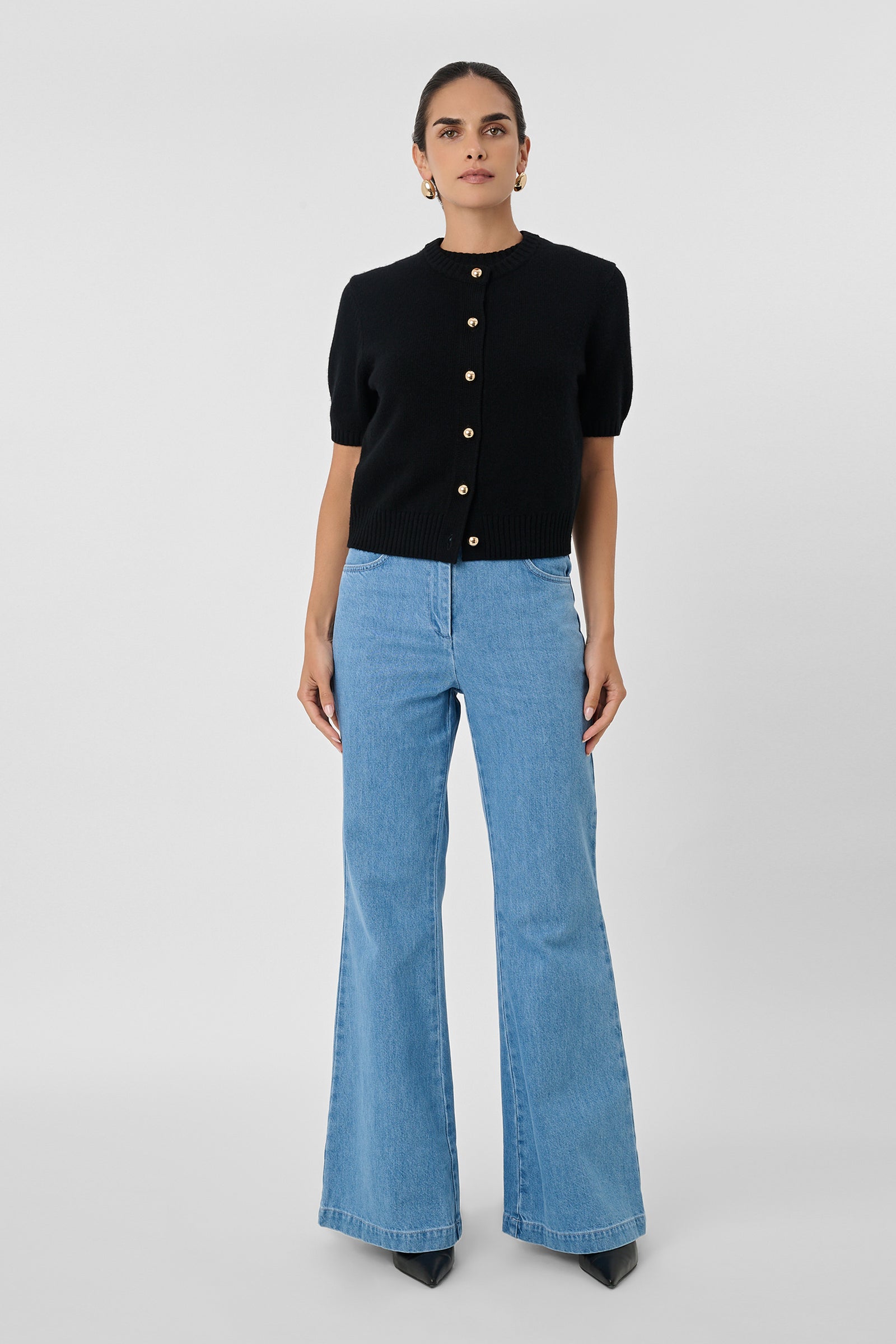 PIPPA SHORT SLEEVE CARDIGAN - Toccin