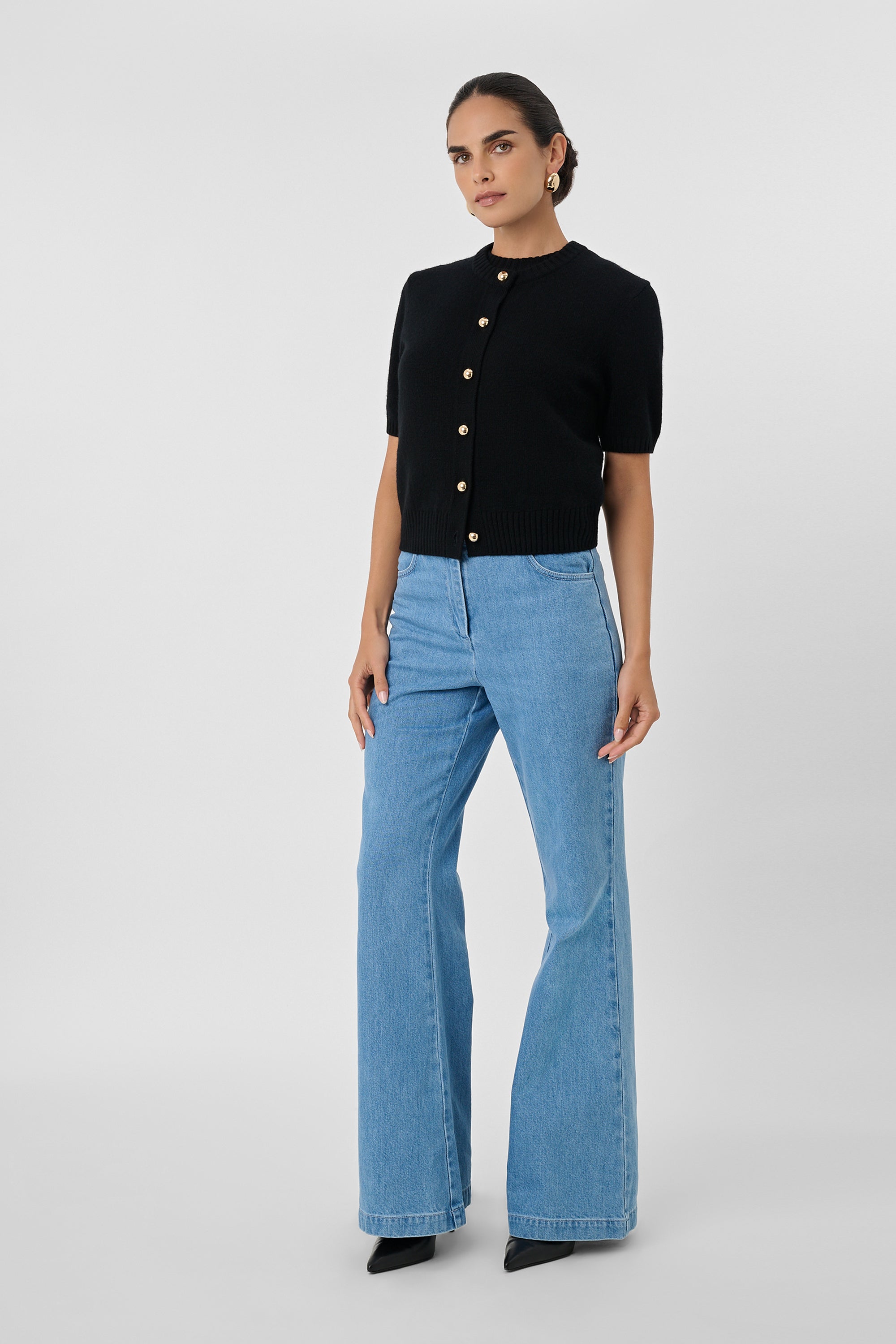 PIPPA SHORT SLEEVE CARDIGAN - Toccin