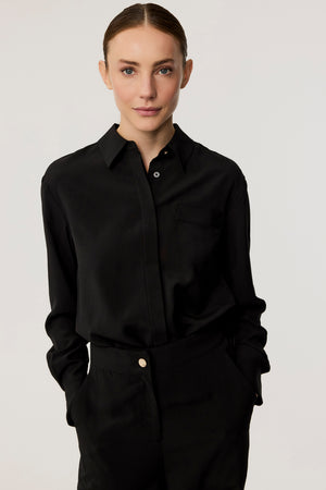 Riley Silk Button-Down Shirt