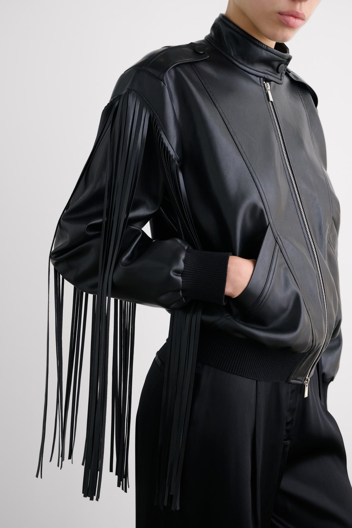 ROUX FRINGE MOTO JACKET - Toccin