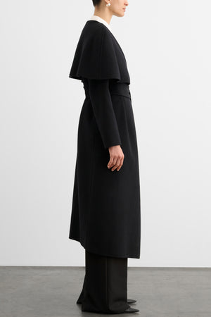 RYA EXAGGERATED CAPE WRAP COAT