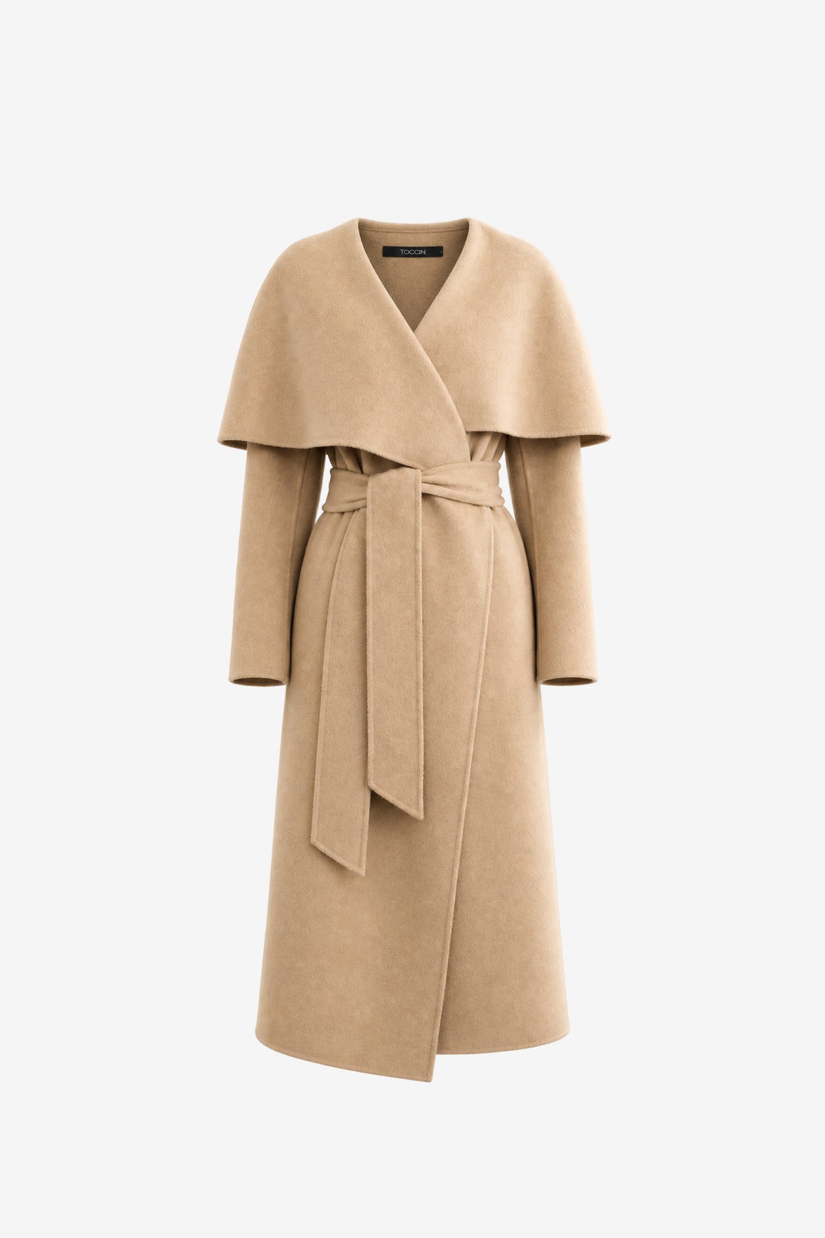 RYA EXAGGERATED CAPE WRAP COAT