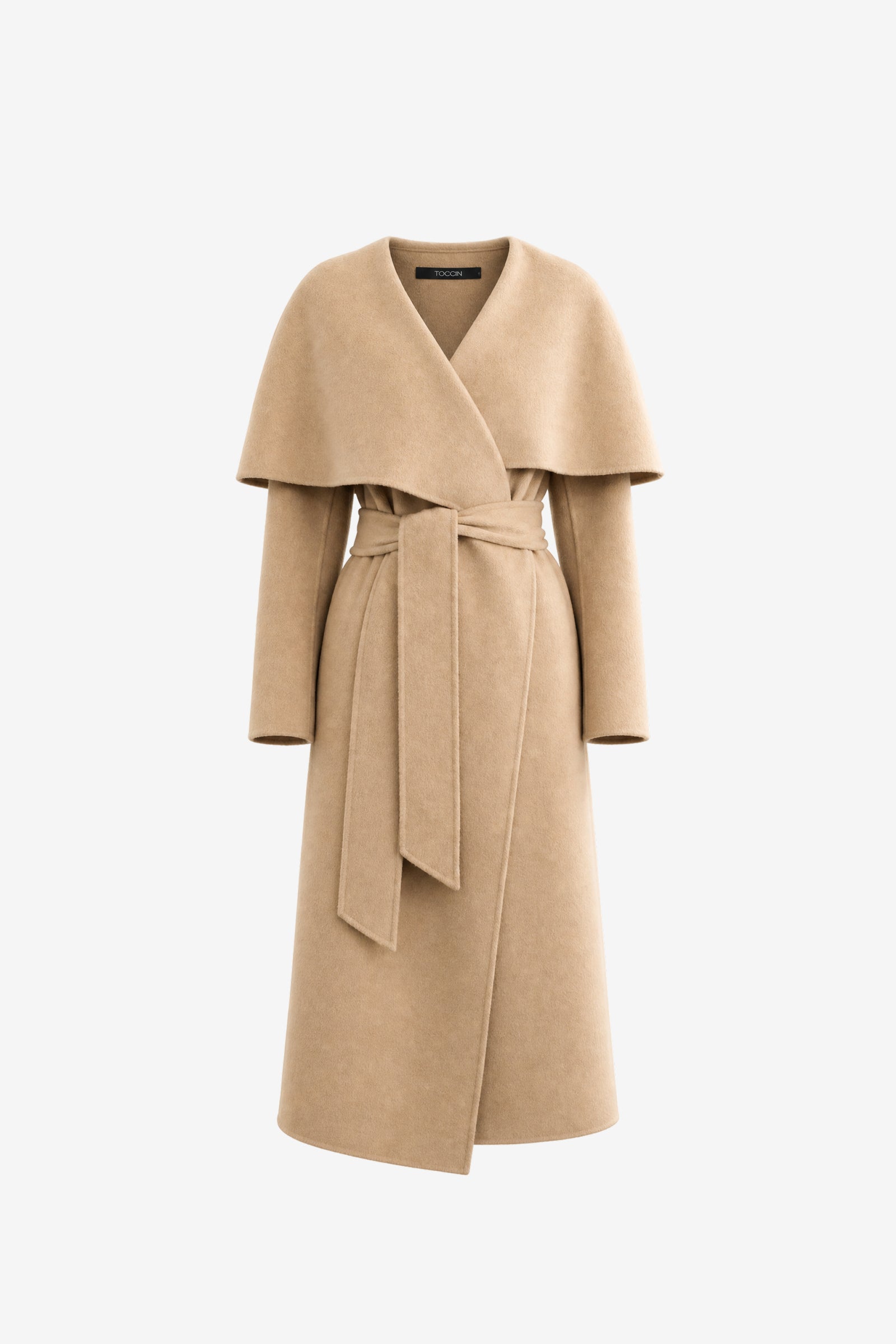 RYA EXAGGERATED CAPE WRAP COAT