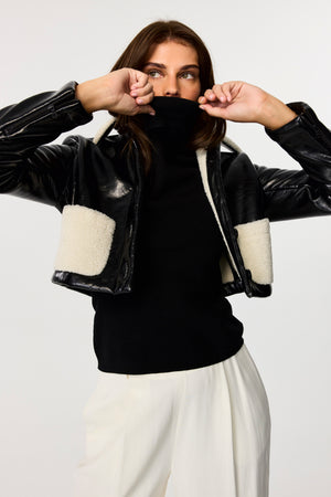 Rachel Patch Pocket Shearling Jacket - Toccin