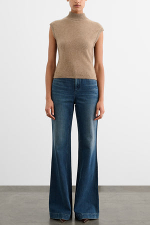 SABINA MOCK NECK SLEEVELESS TOP