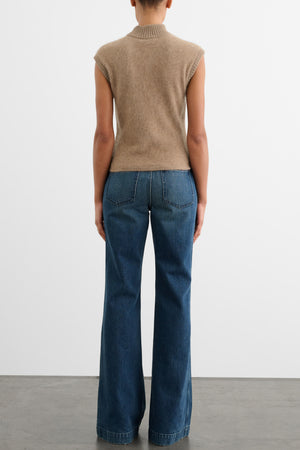 SABINA MOCK NECK SLEEVELESS TOP