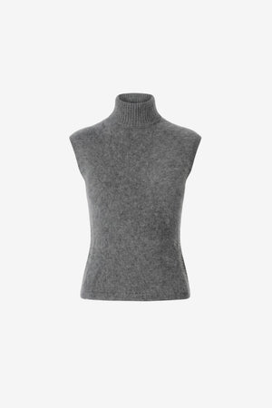 SABINA MOCK NECK SLEEVELESS TOP