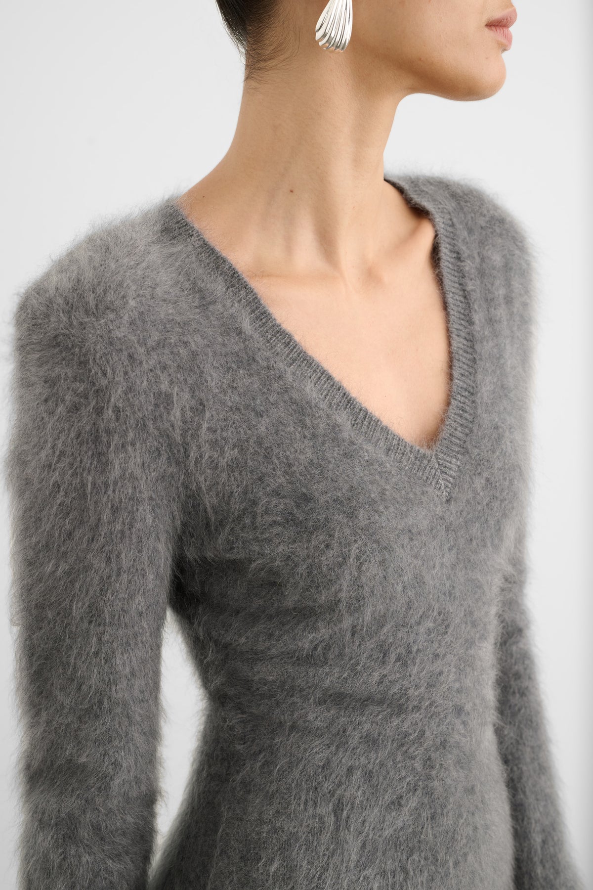 SARA LONG SLEEVE STRONG SHOULDER MINI DRESS