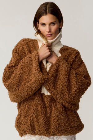 Serafina Oversized Shearling Popover