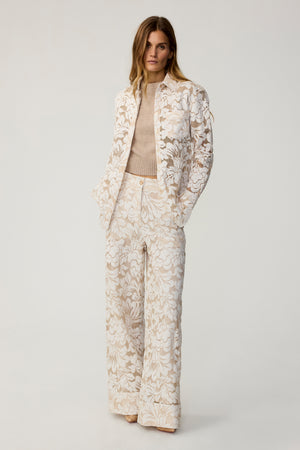 Suri High-Waisted Lace Wide Leg Pants