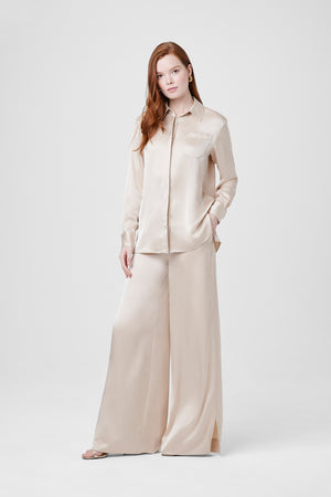 Auggie Silk Wide Leg Pants