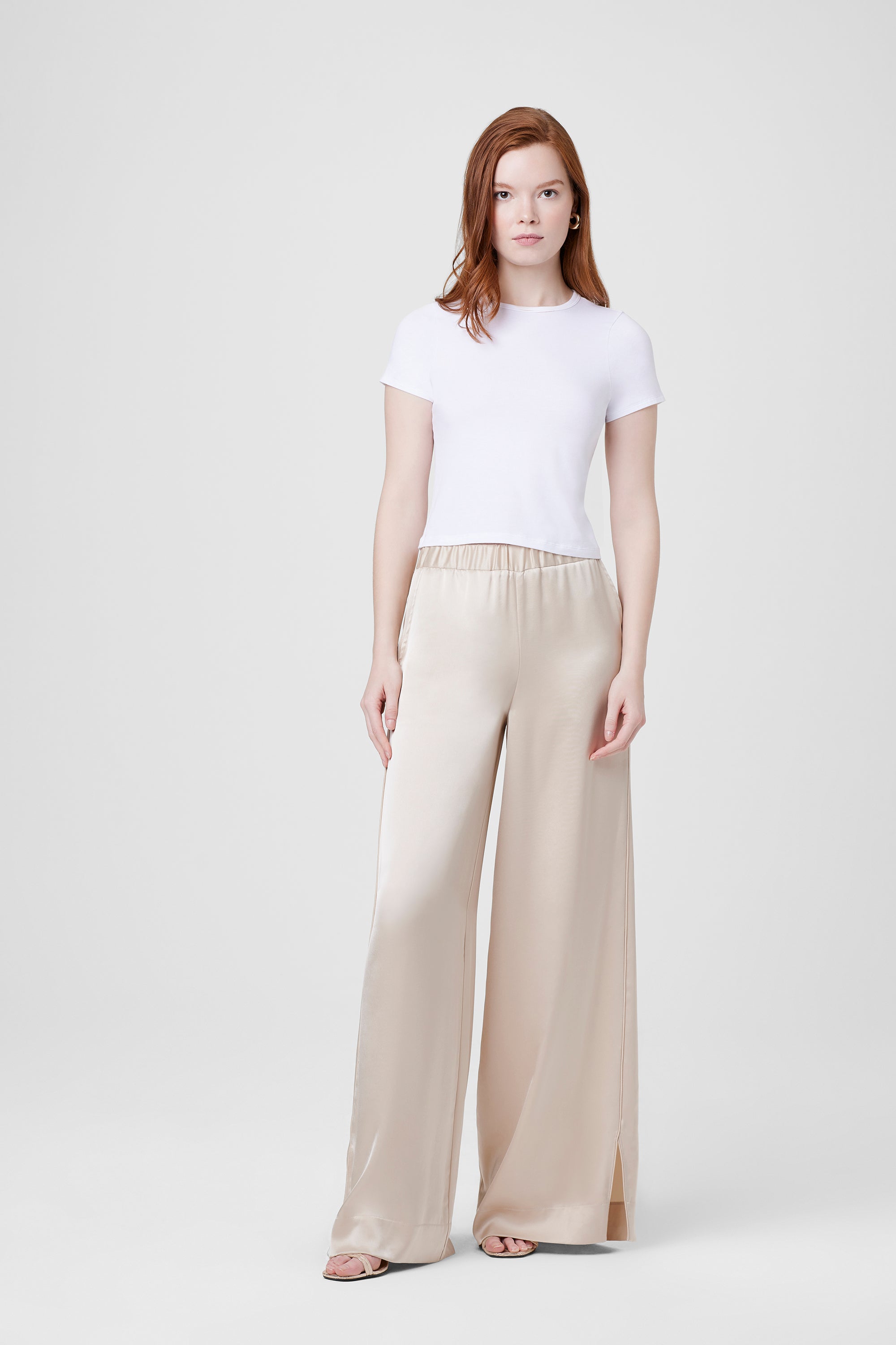 Auggie Silk Wide Leg Pants