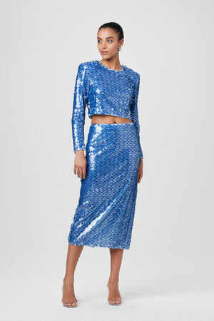 Leilani Sequin Pencil Skirt - Toccin