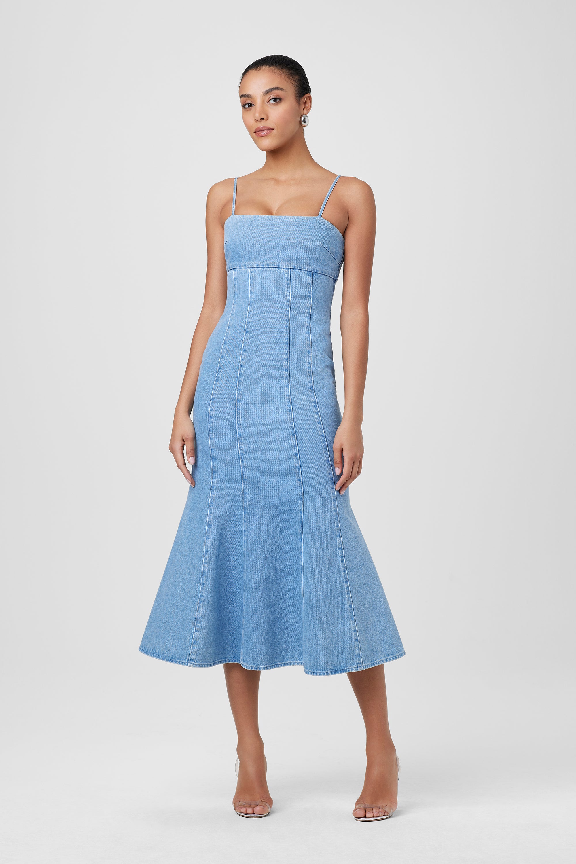 Josephine Denim Sculpted Dress