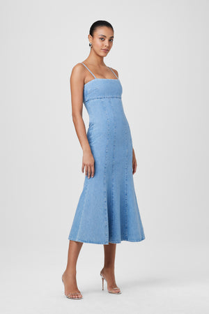 Josephine Denim Sculpted Dress - Toccin